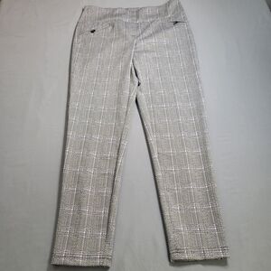 Soho Women's Black and White Patterned Fabric Business Pants